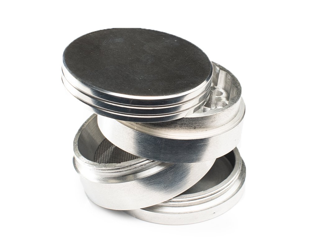 2 Herb Metal Grinder Fat Buddha Glass