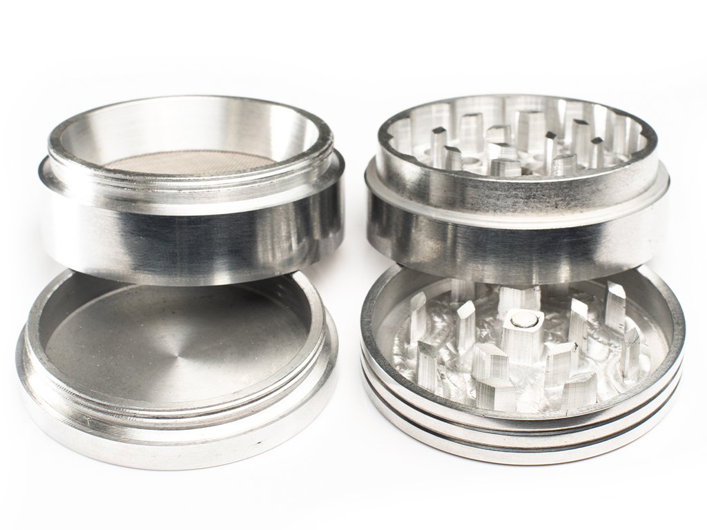2 Herb Metal Grinder Fat Buddha Glass