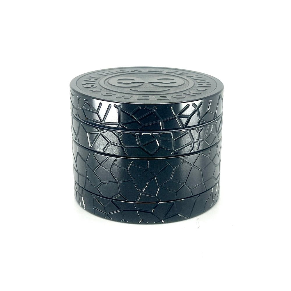 Cheech Glass Accessories Black 4pc Cheech Grinder