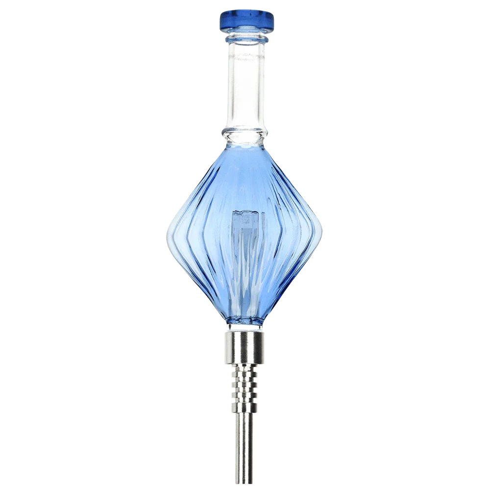 Pulsar Accessories Blue Art Deco Diamond Dab Straw