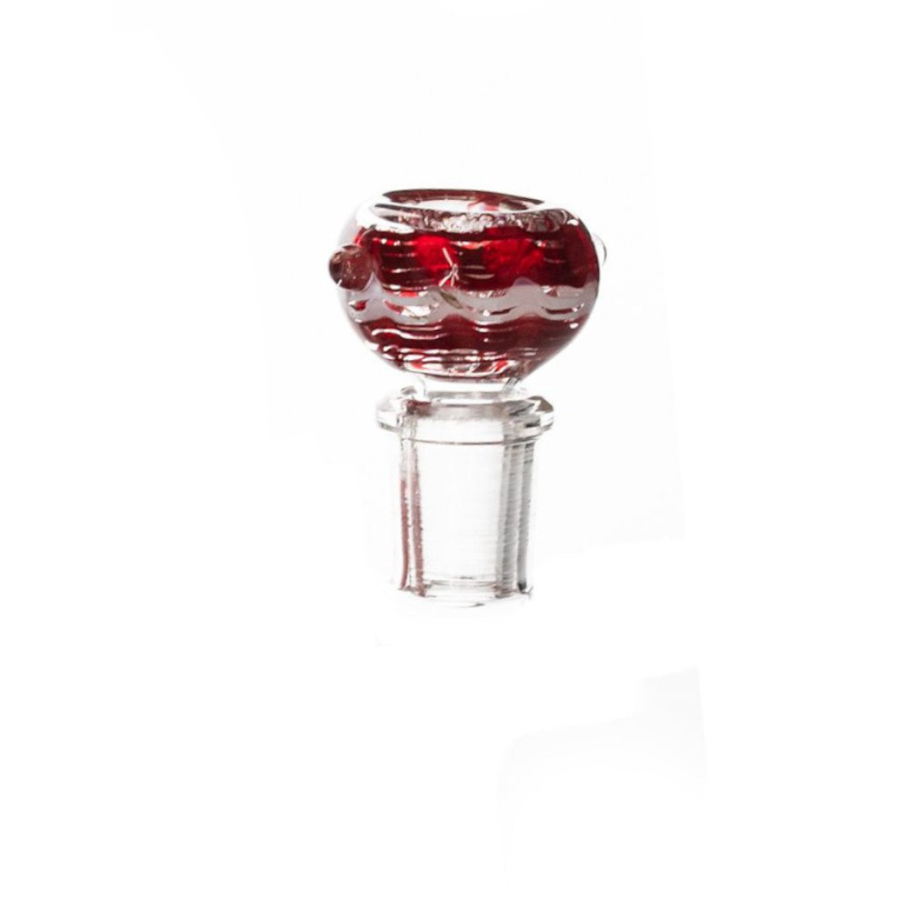 Fat Buddha Glass Accessories Red Wrap & Rake 14mm Bong Bowl