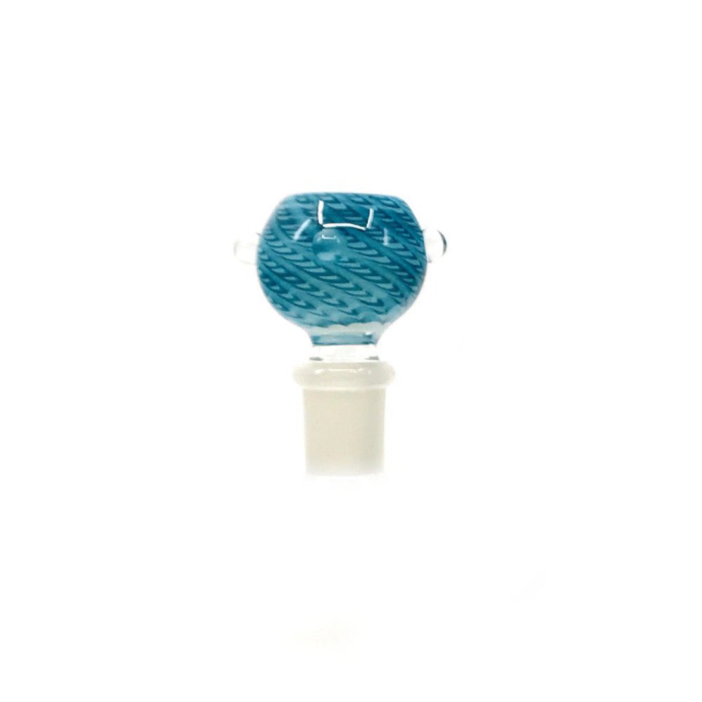 Fat Buddha Glass Accessories Teal Wrap & Rake 14mm Bong Bowl