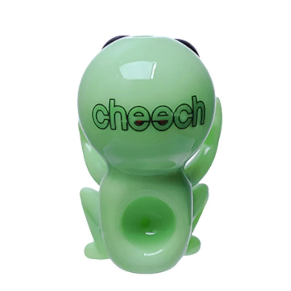 Fat Buddha Glass Alien Man Hand Pipe