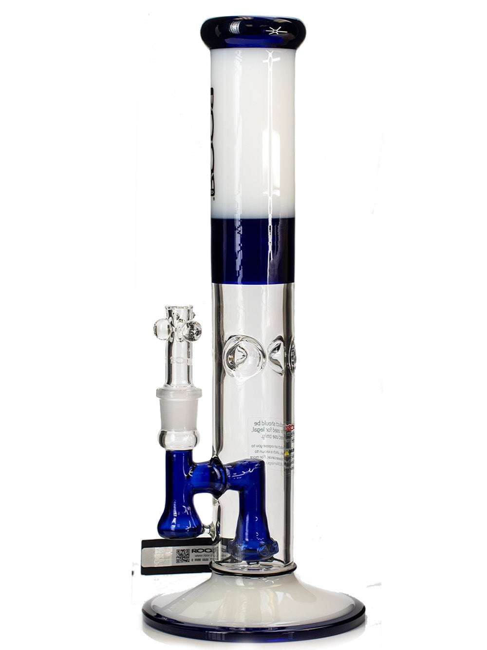 ROOR Bong 14” STRAIGHT TUBE BONG B&W