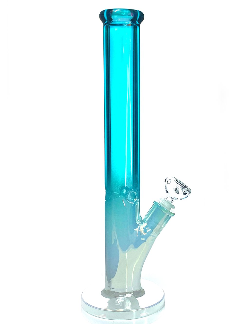 Fat Buddha Glass Bong 16" Iridescent Straight Tube Bong