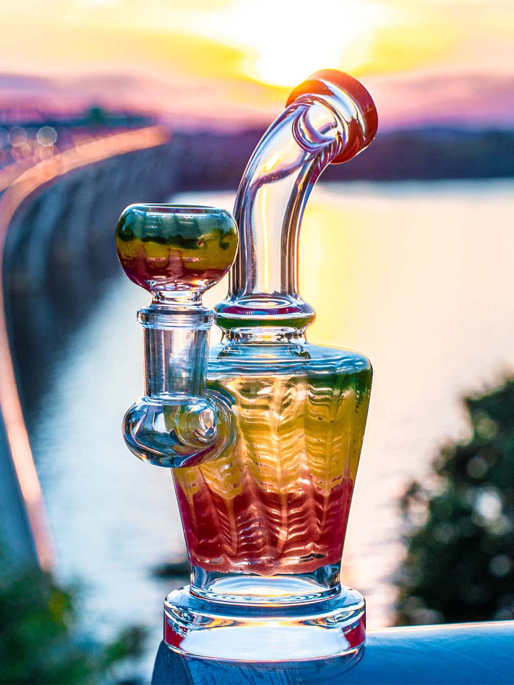 Wrap Rake Bong Fat Buddha Glass