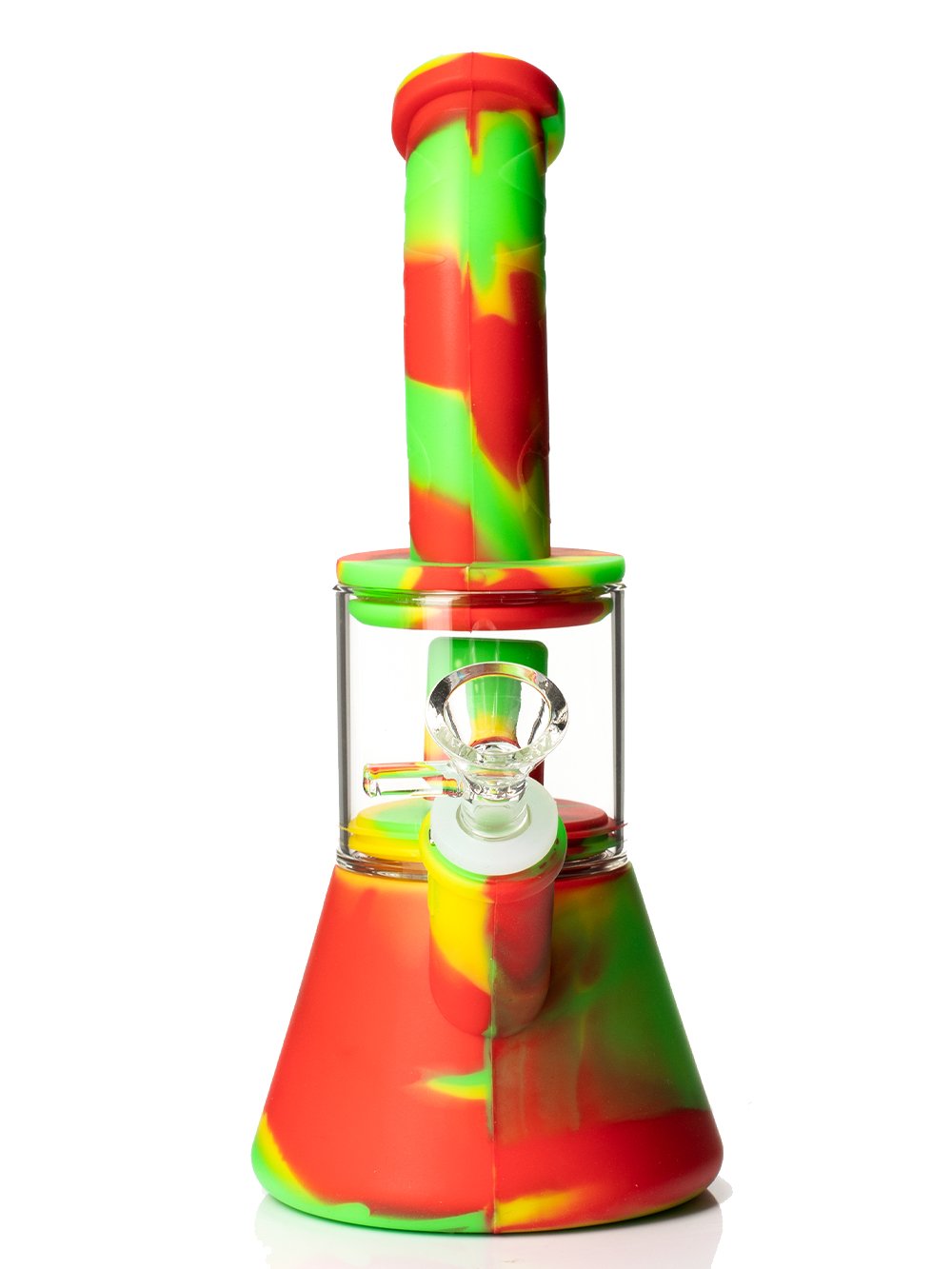 Fat Buddha Glass Bong 9" Silicone Perc Bong