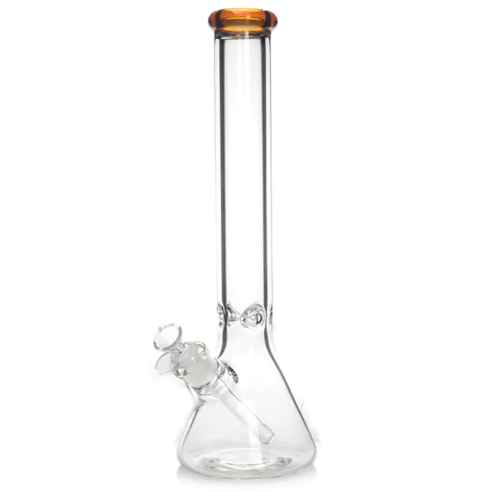Fat Buddha Glass Bong Amber Classic Trim Beaker Bong