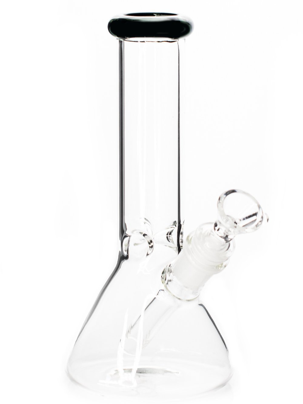 Black 8" Beaker Bong Fat Buddha Glass Bong