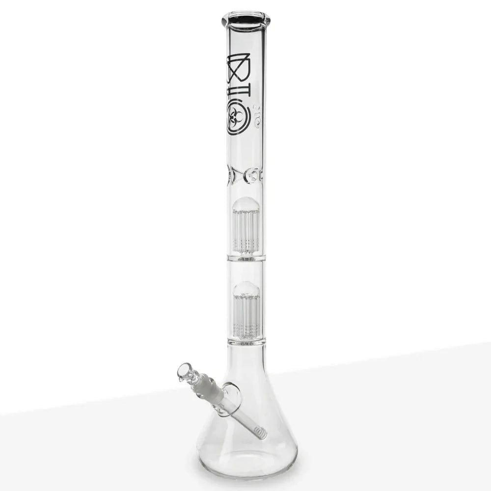 Biohazard Bong Black BIO Double Tree Beaker Bong