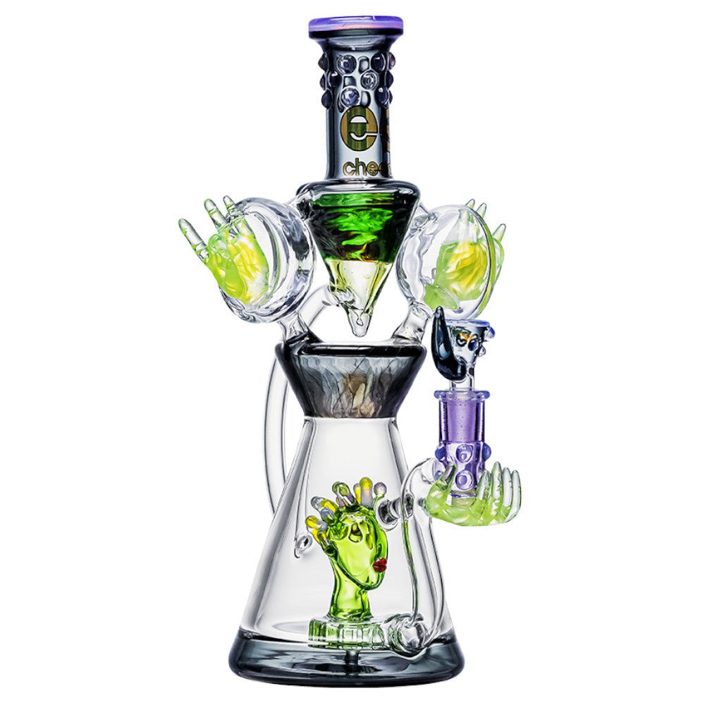 Cheech Glass Bong Black Ride the Wave Bong
