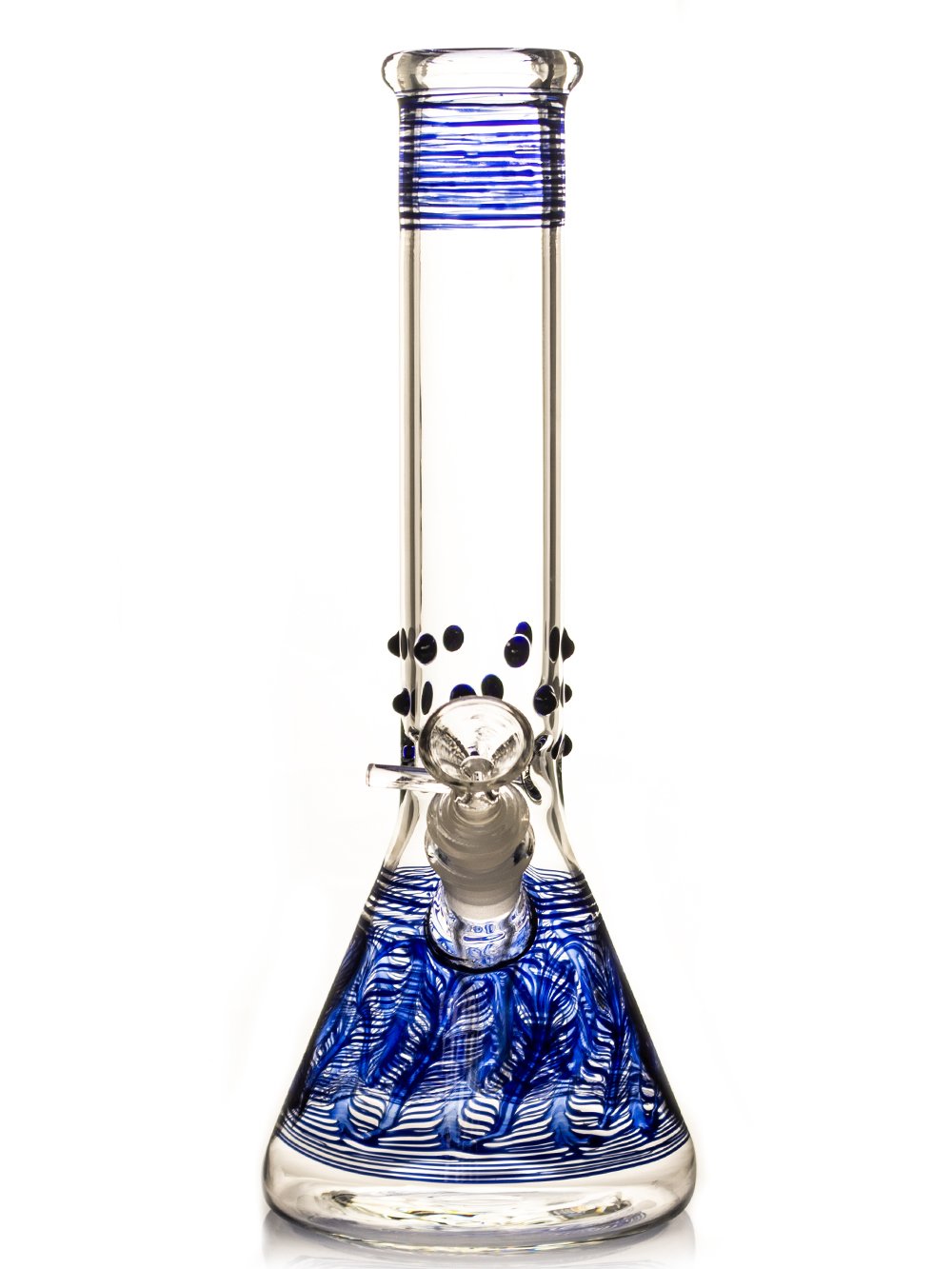 Beaker Bong W Marbles Bio Hazard Fat Buddha Glass