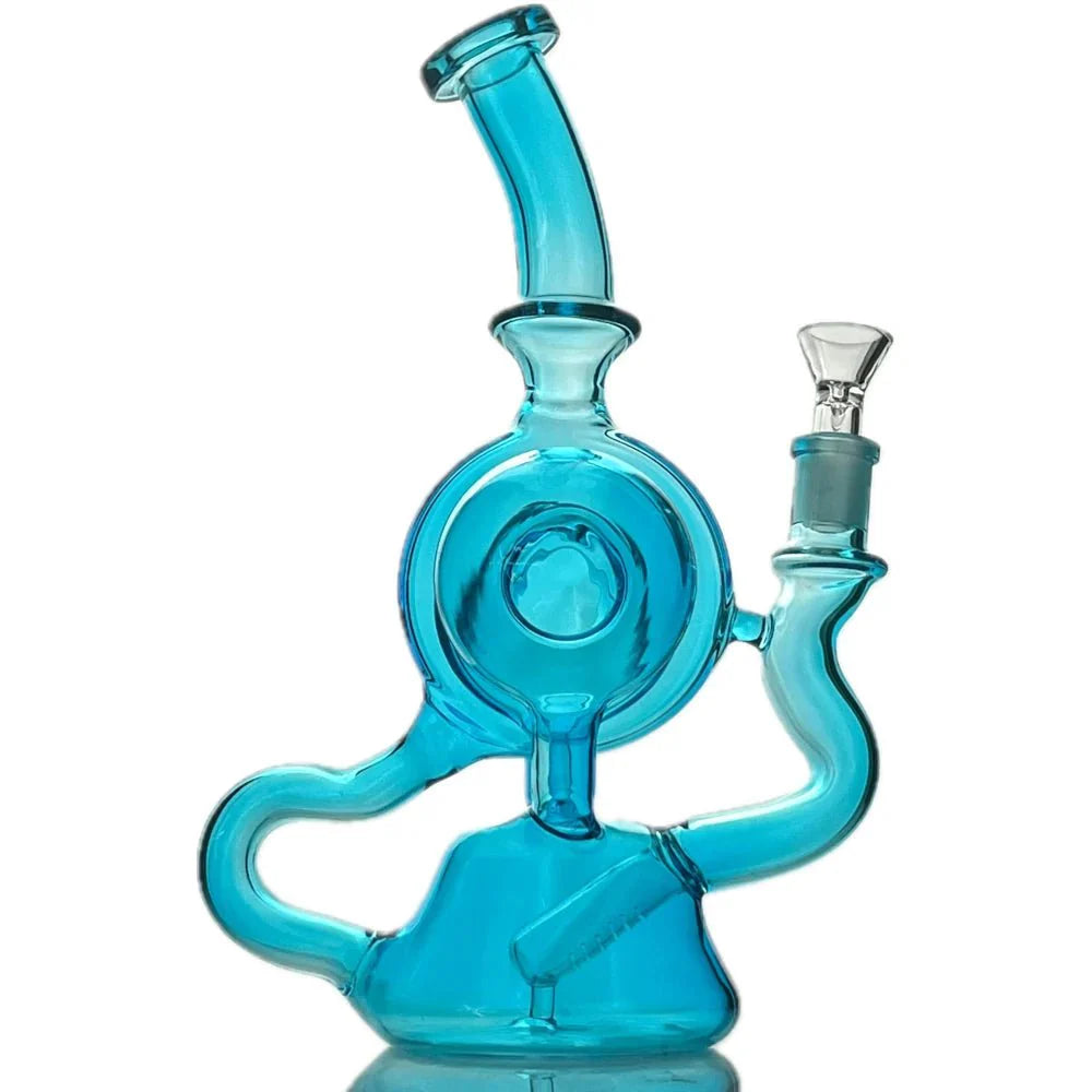 Star Wing Bong Neon Turbine Recycler Bong