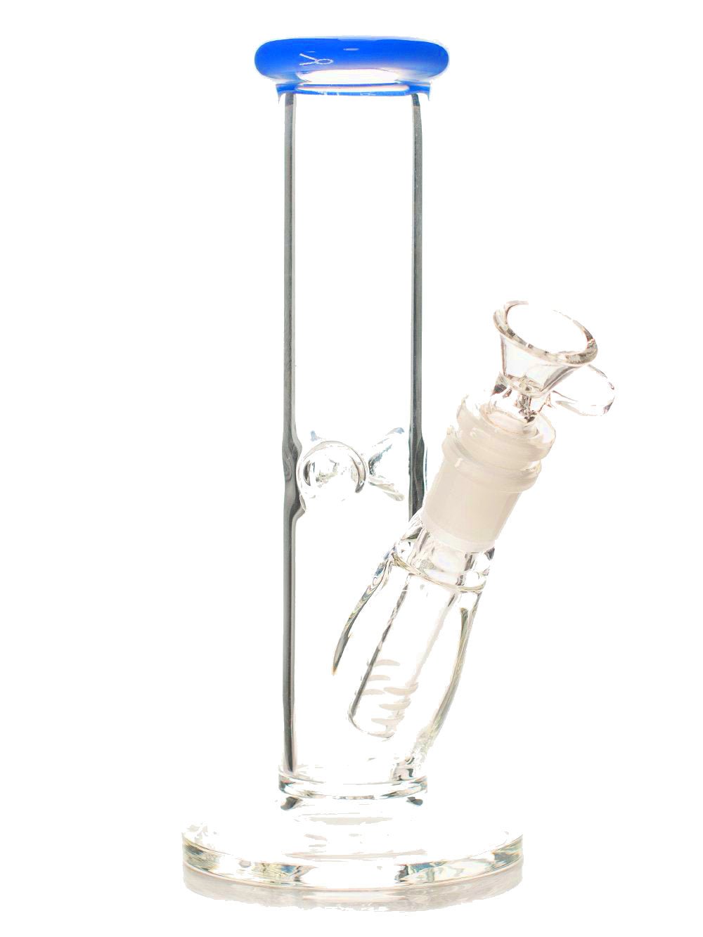 Fat Buddha Glass Bong Blue Straight Tube Bong