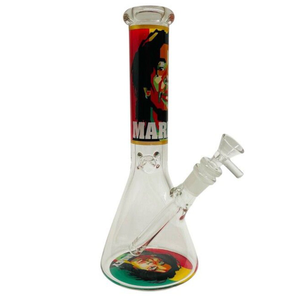 Fat Buddha Glass Bong Bob Marley Beaker Bong