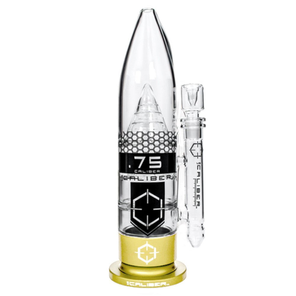 US Caliber Bong Brass 75 Caliber Glass Bong
