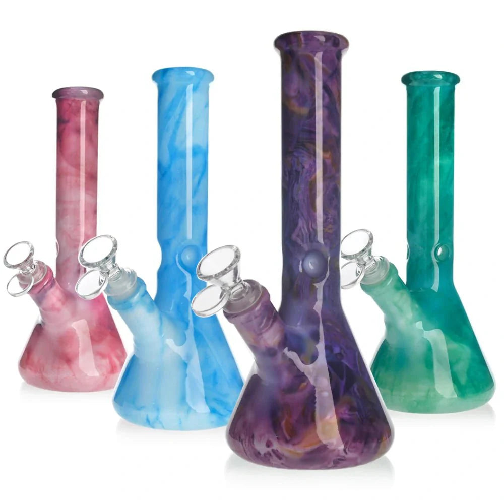 Fat Buddha Glass Bong Cosmic Swirl Beaker Bong