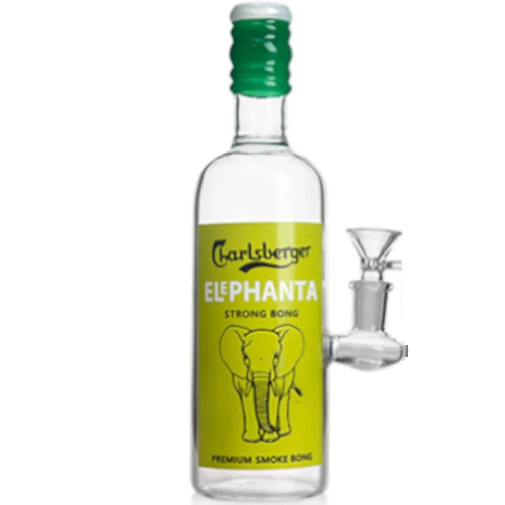 Fat Buddha Glass Bong Elephant Liquor Bottle Bong