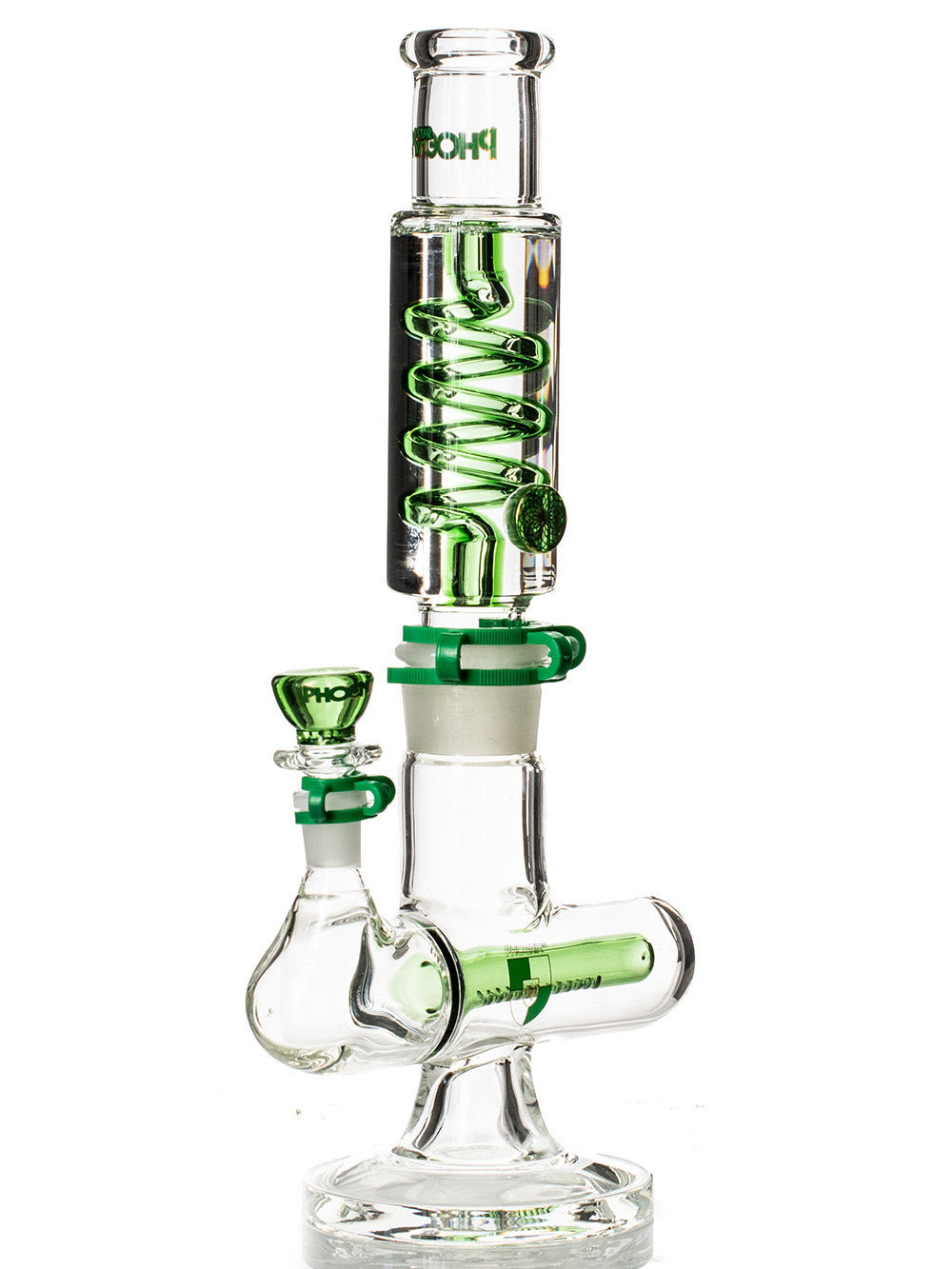 Green Freeze Bong Inline Perc Fat Buddha Glass