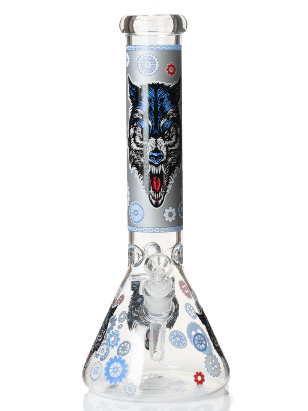 Geared Wolf Bong Fat Buddha Glass