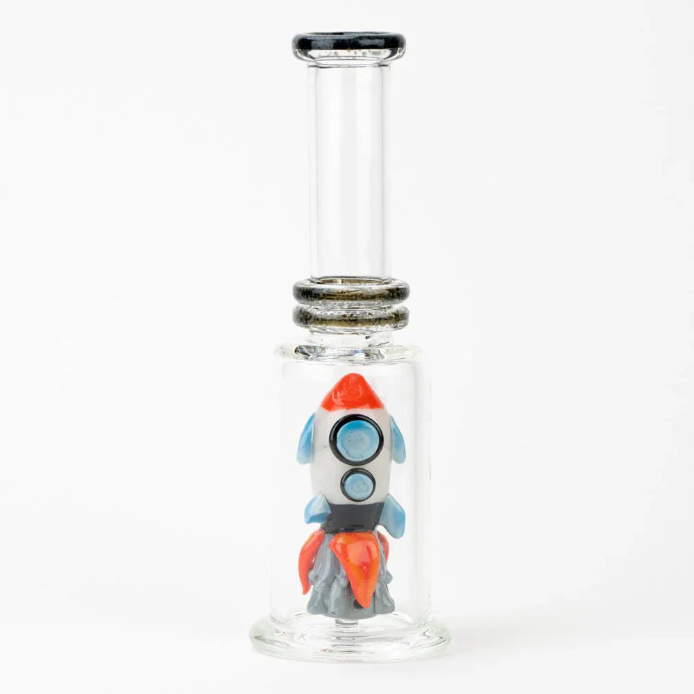 Empire Glassworks Bong Glow in the Dark Rocket Ship Bong