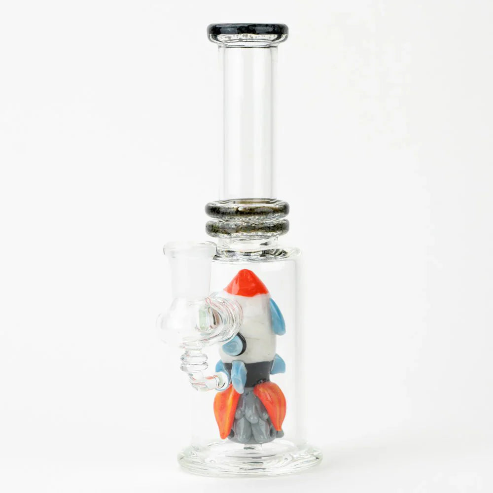 Empire Glassworks Bong Glow in the Dark Rocket Ship Bong