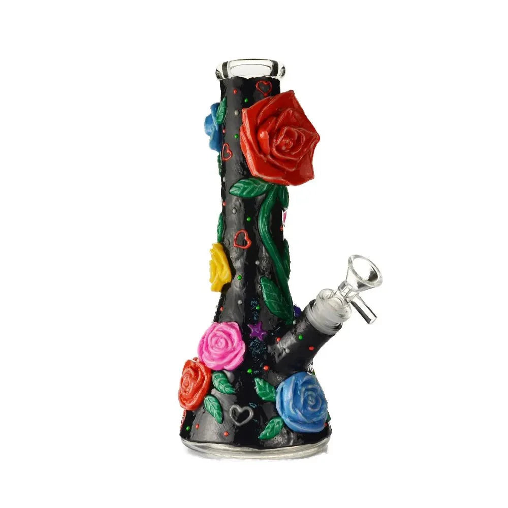 Fat Buddha Glass Bong Glow in the Dark Rose Bong
