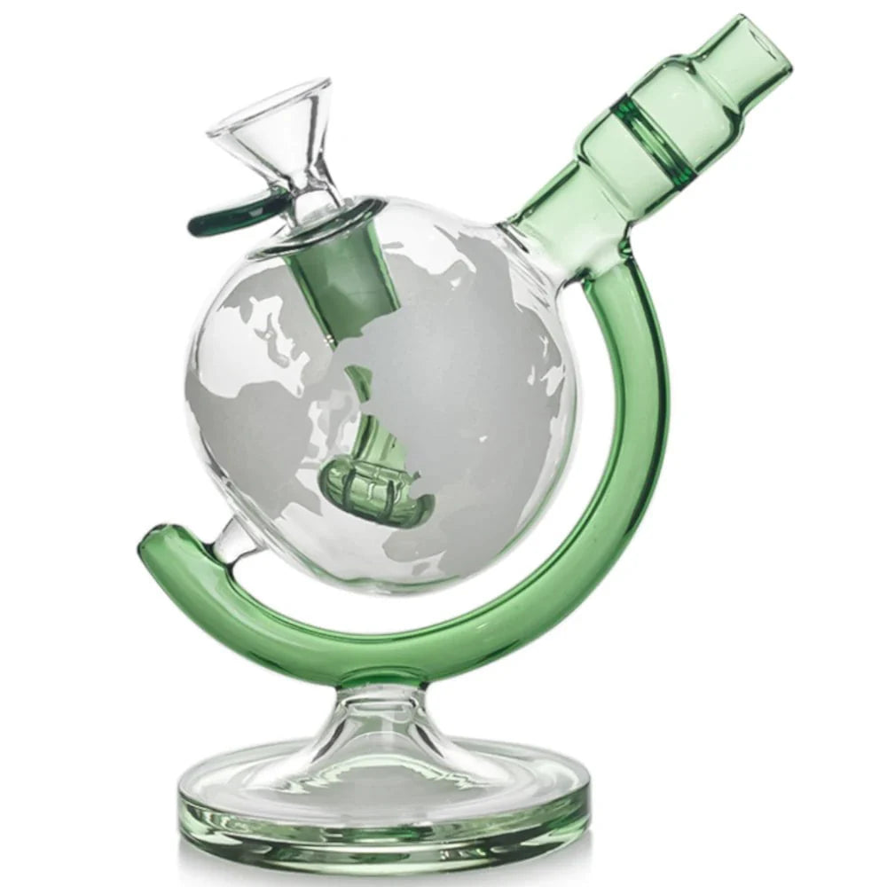 Fat Buddha Glass Bong Green Globe Bong