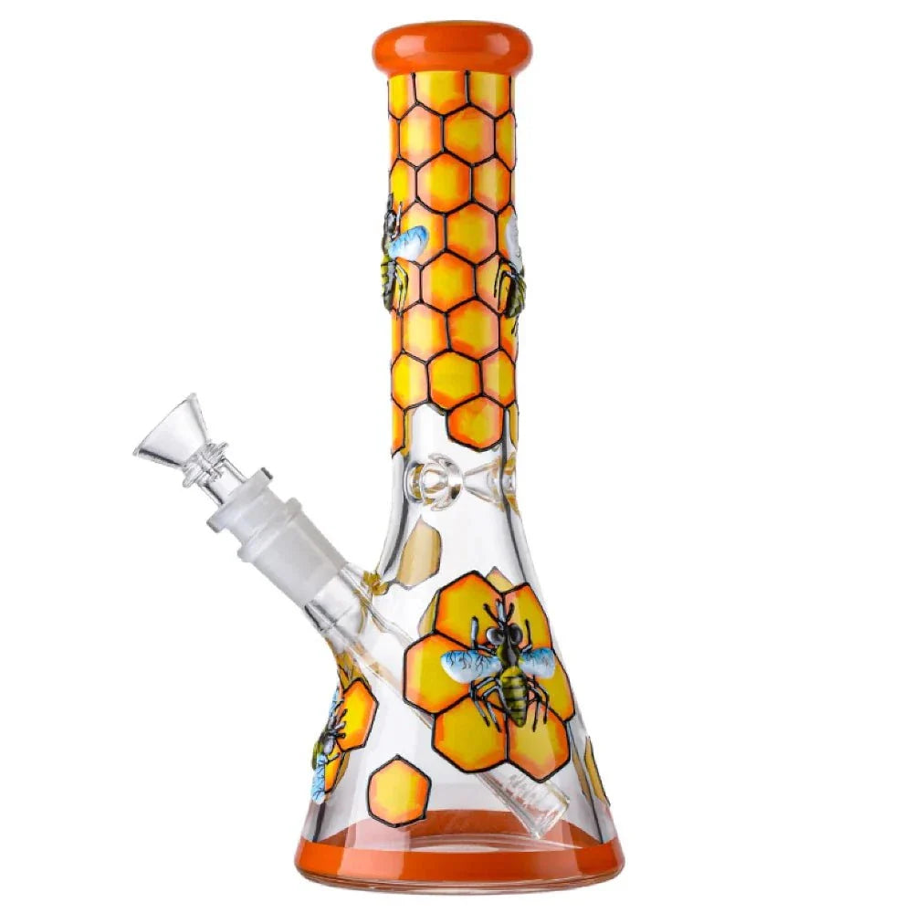 Fat Buddha Glass Bong Honeybee Beaker Bong