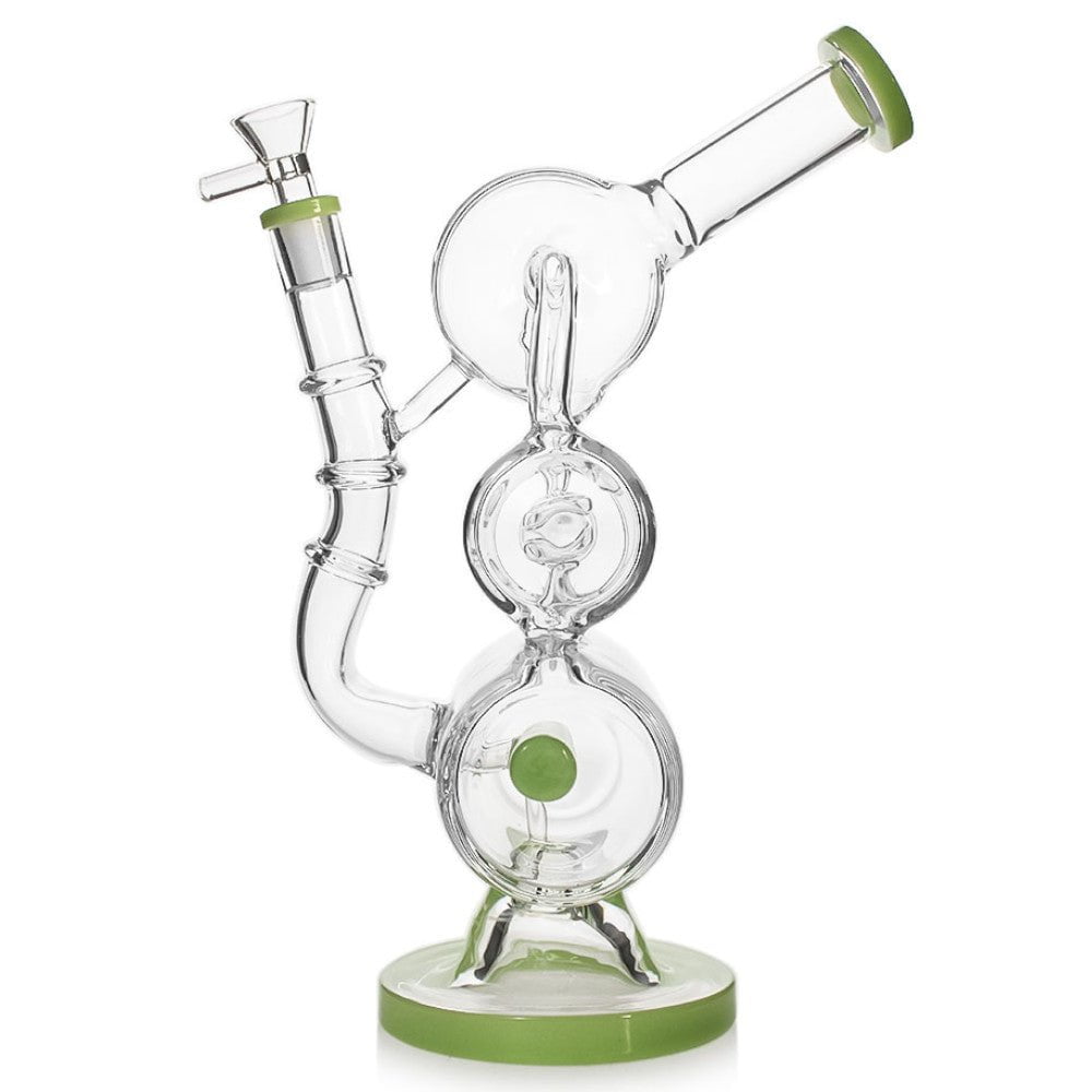 Fat Buddha Glass Bong Inline Recycler Bong