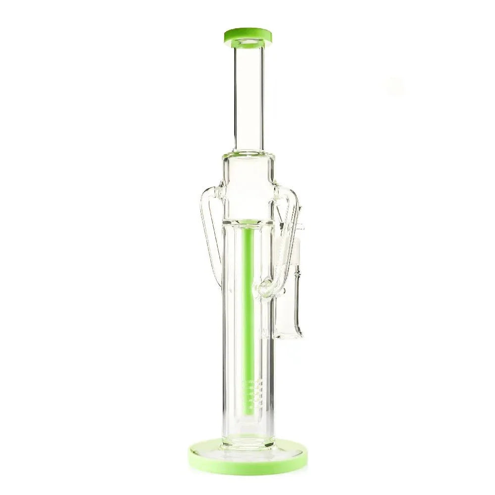 Fat Buddha Glass Bong Inline Recycler Water Pipe