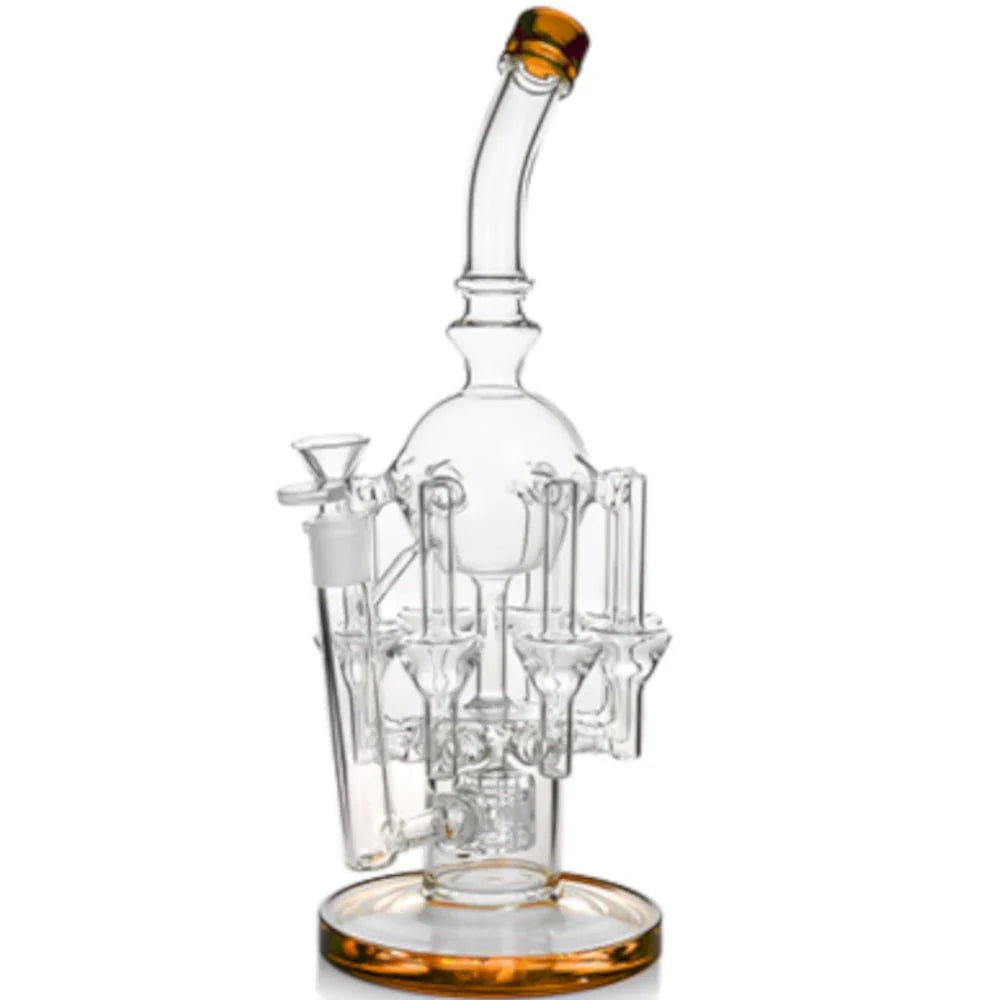 Fat Buddha Glass Bong Matrix Recycler Bong