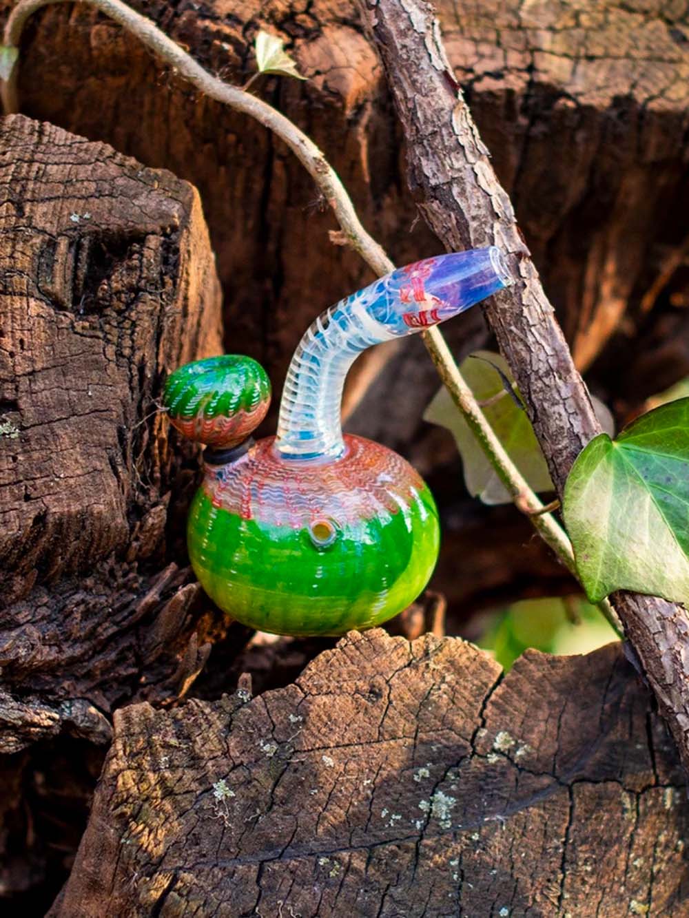Mini Wrap & Rake Bong Fat Buddha Glass