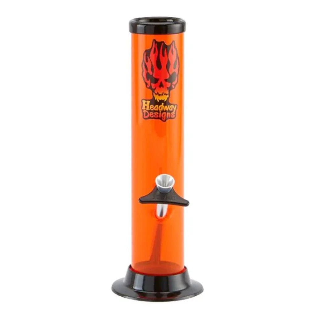 Fat Buddha Glass Bong Orange 10 Inch Plastic Straight Bong