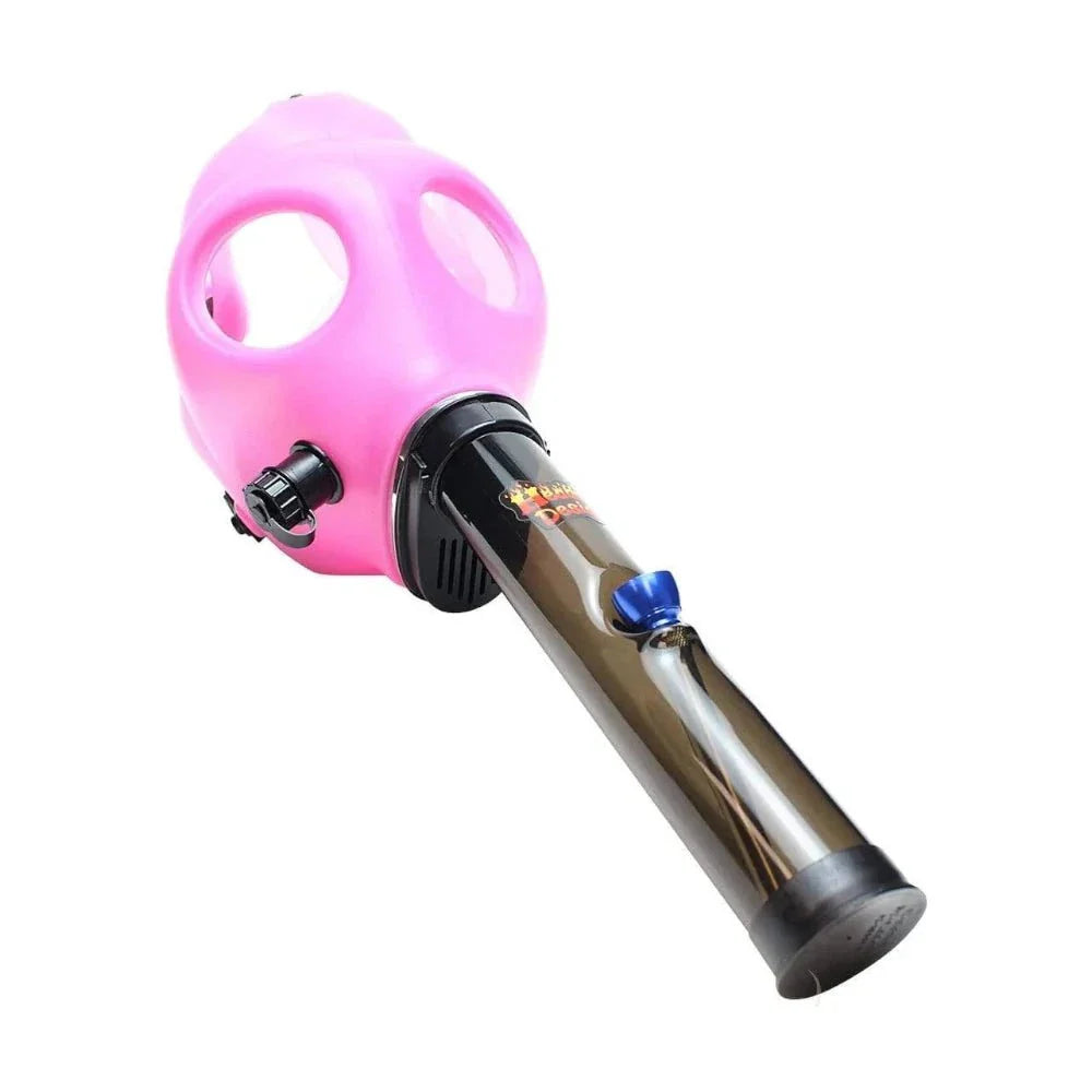 Fat Buddha Glass Bong Pink Gas Mask Bong
