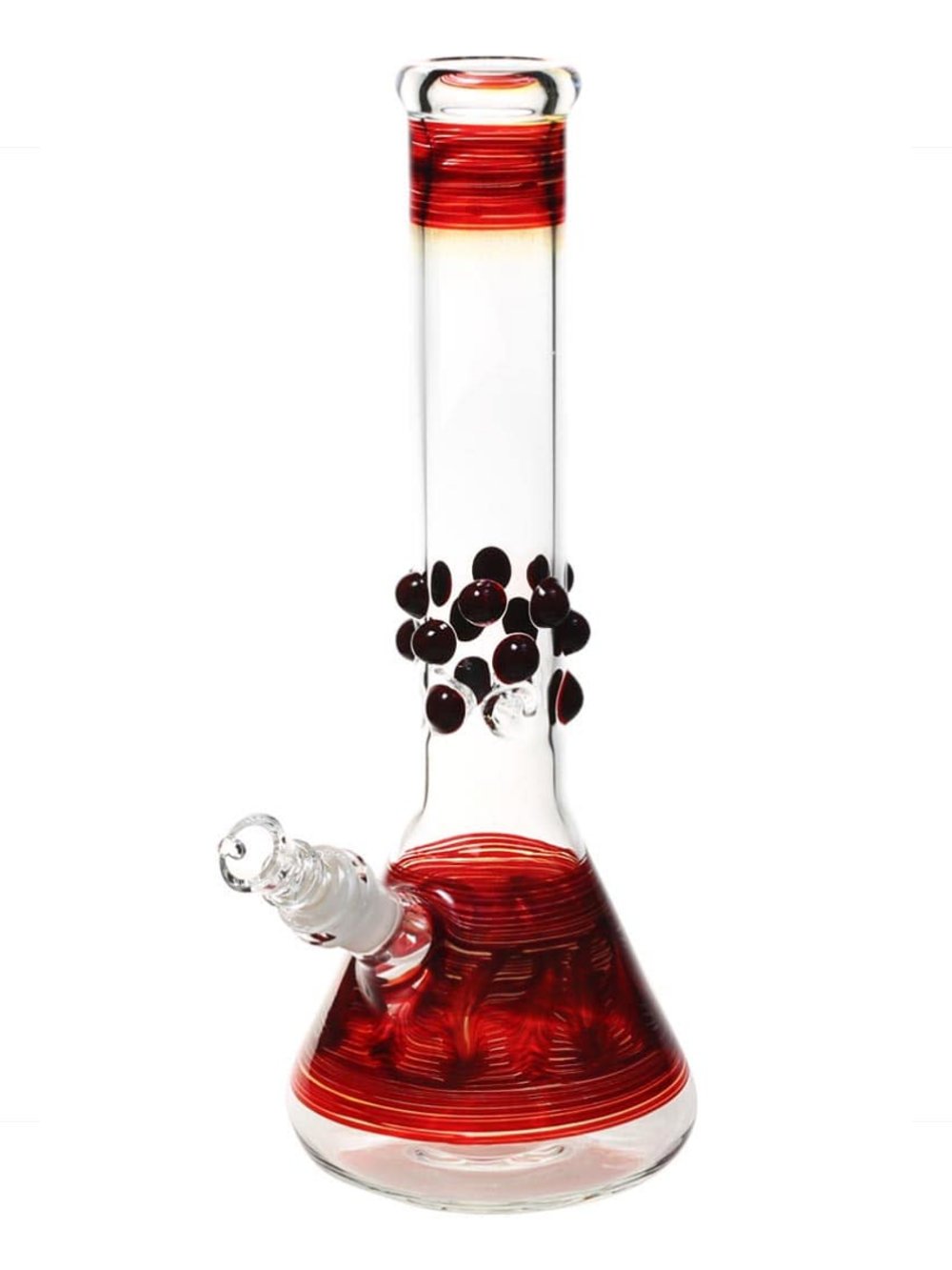 Beaker Bong W Marbles Bio Hazard Fat Buddha Glass