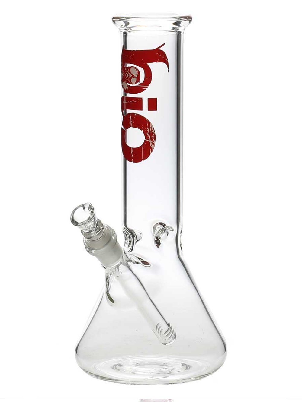 Red Bio Beaker Bong w/Ice Catcher fat Buddha Glass