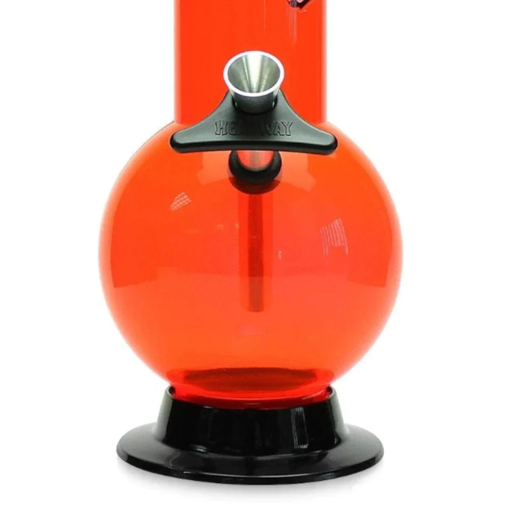 Fat Buddha Glass Bong Red 12 Inch Bubble Plastic Bong