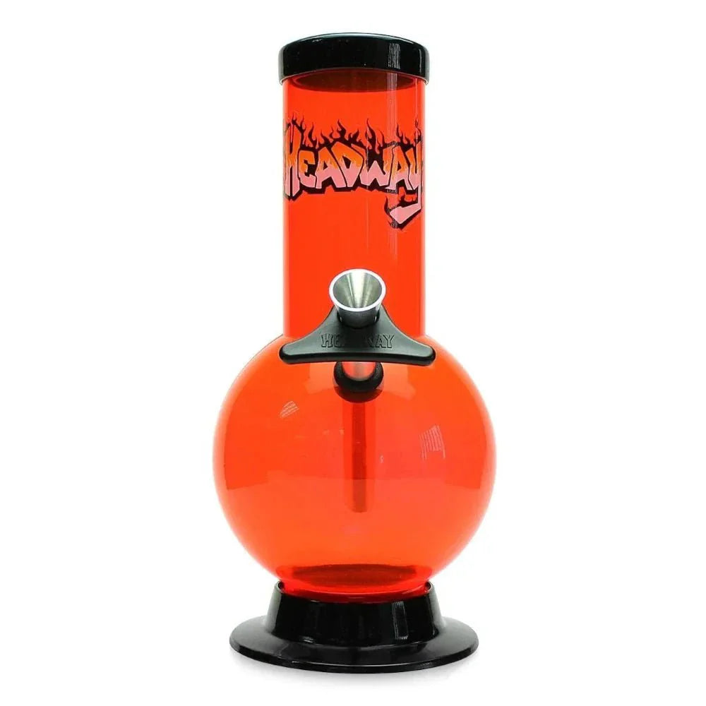 Fat Buddha Glass Bong Red 12 Inch Bubble Plastic Bong