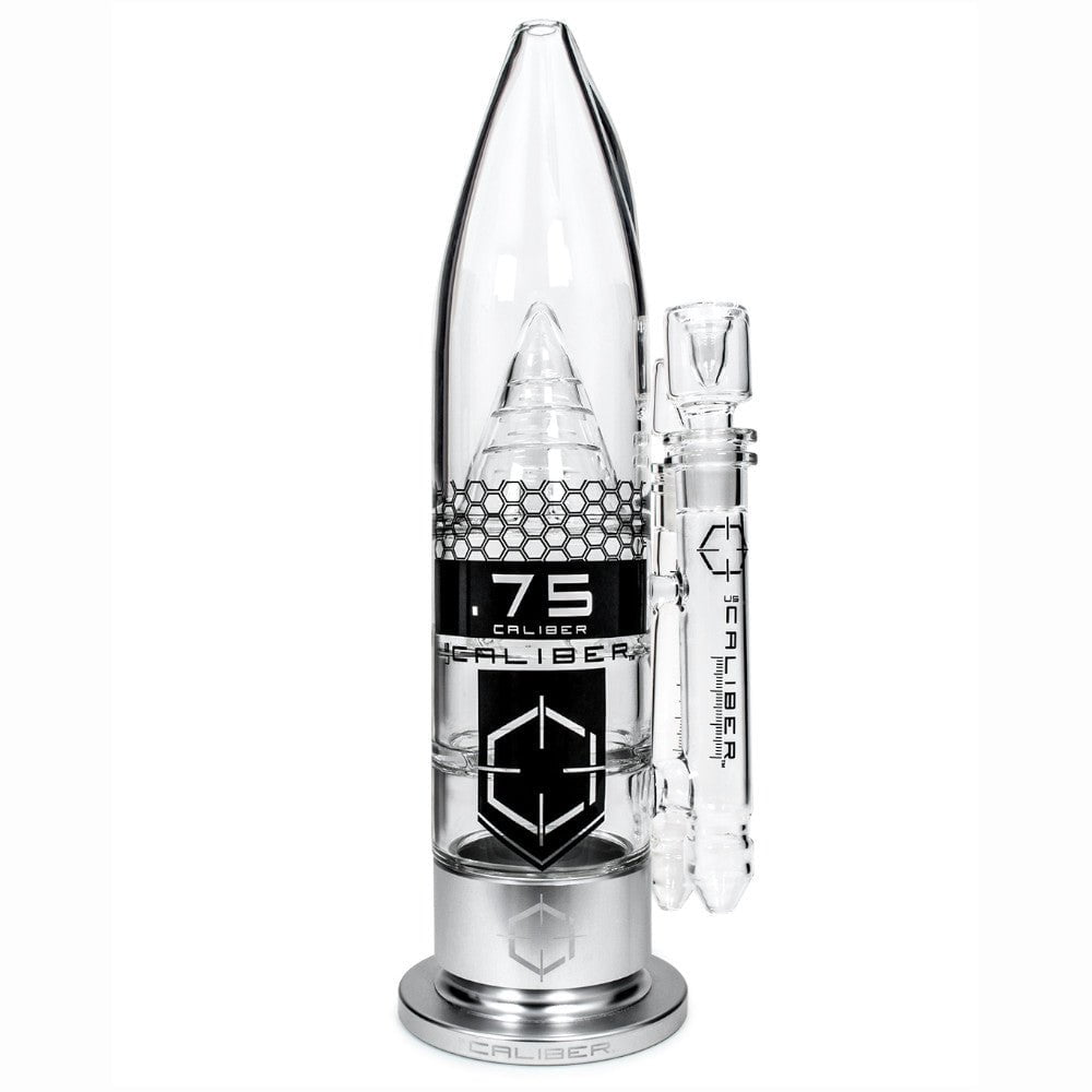 US Caliber Bong Silver 75 Caliber Glass Bong