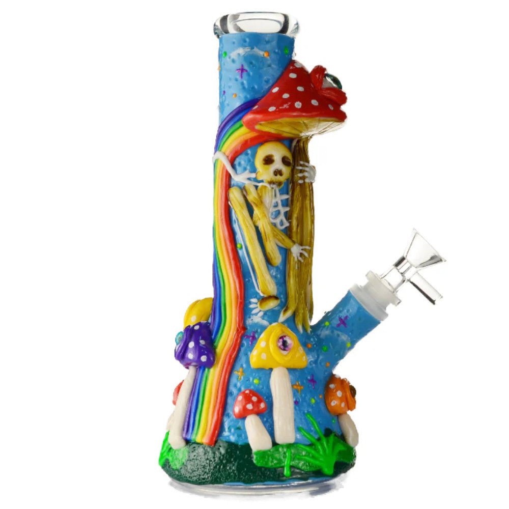 Fat Buddha Glass Bong Skull Mushroom Bong
