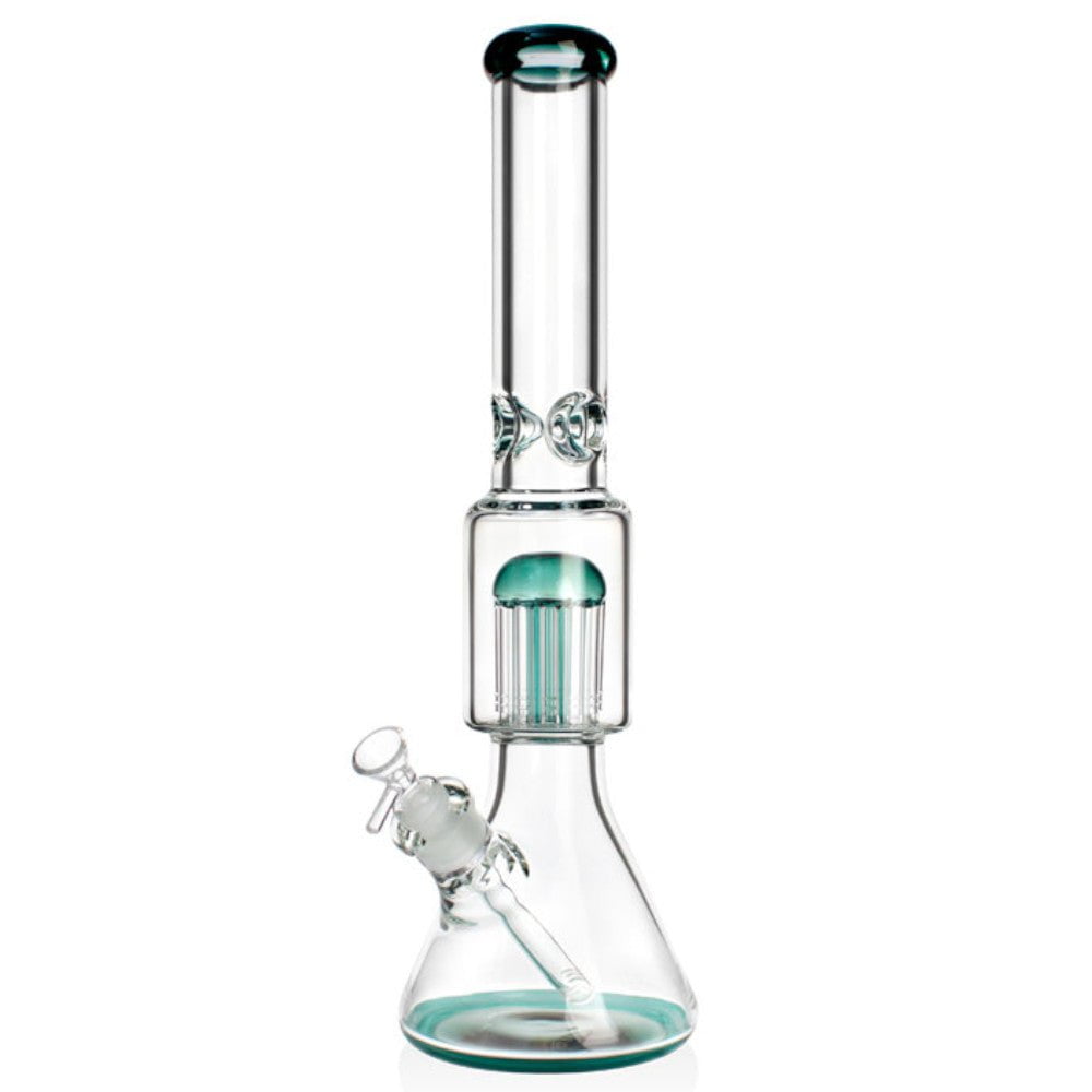 Fat Buddha Glass Bong Teal Tree Beaker Bong