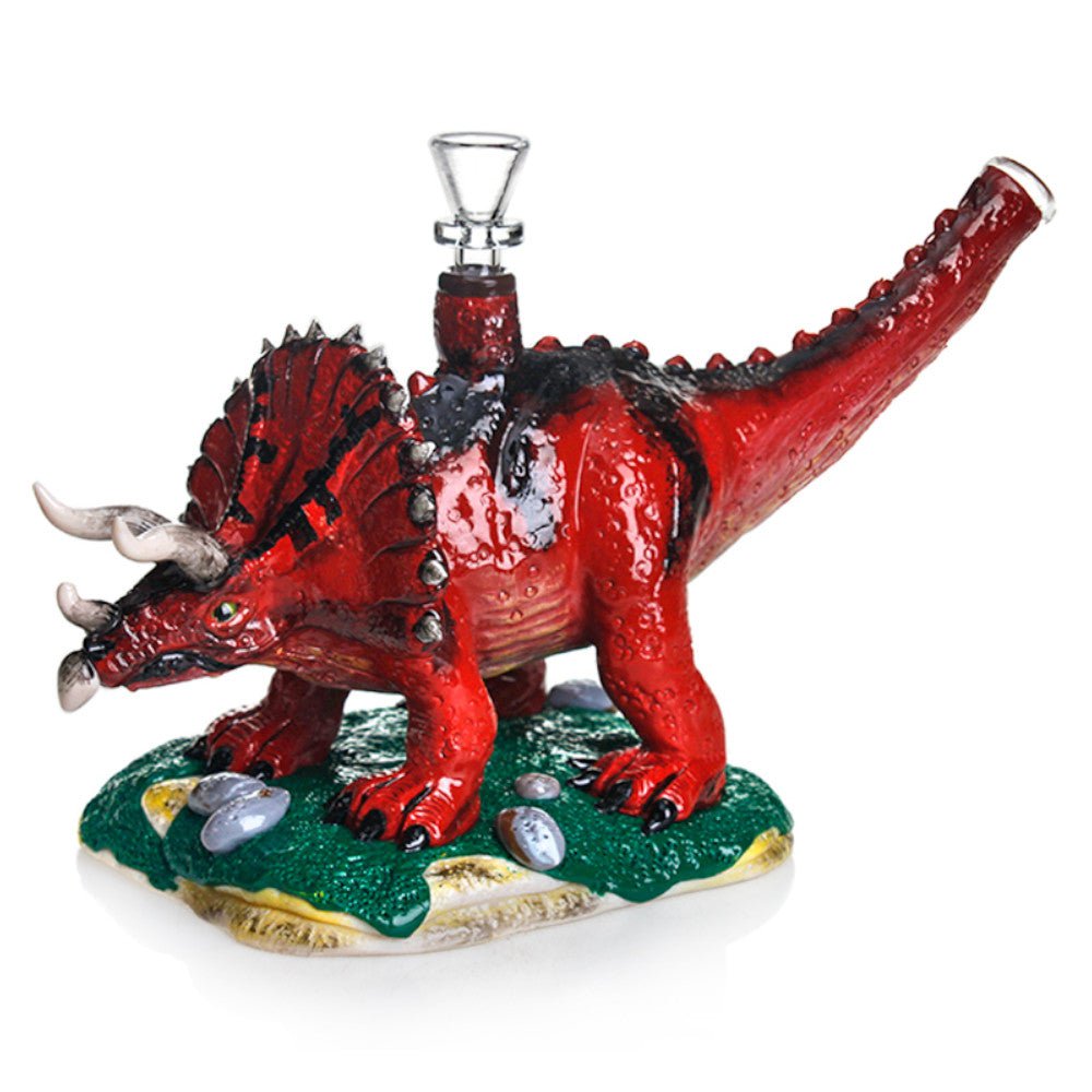Fat Buddha Glass Bong Triceratops Dinosaur Bong