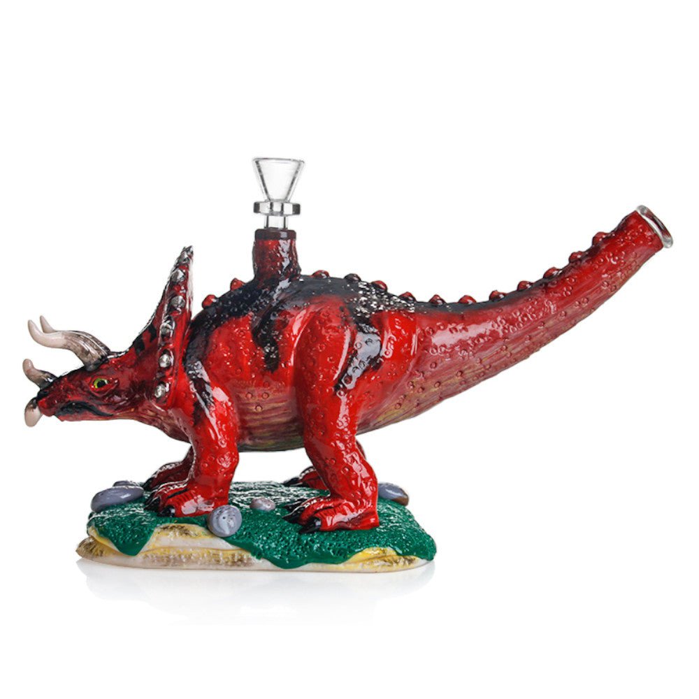 Fat Buddha Glass Bong Triceratops Dinosaur Bong