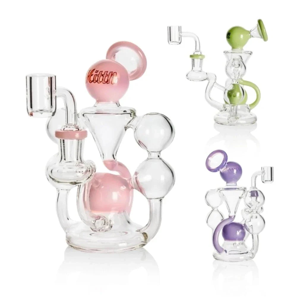 Fat Buddha Glass Bubble Mini Recycler Dab Rig
