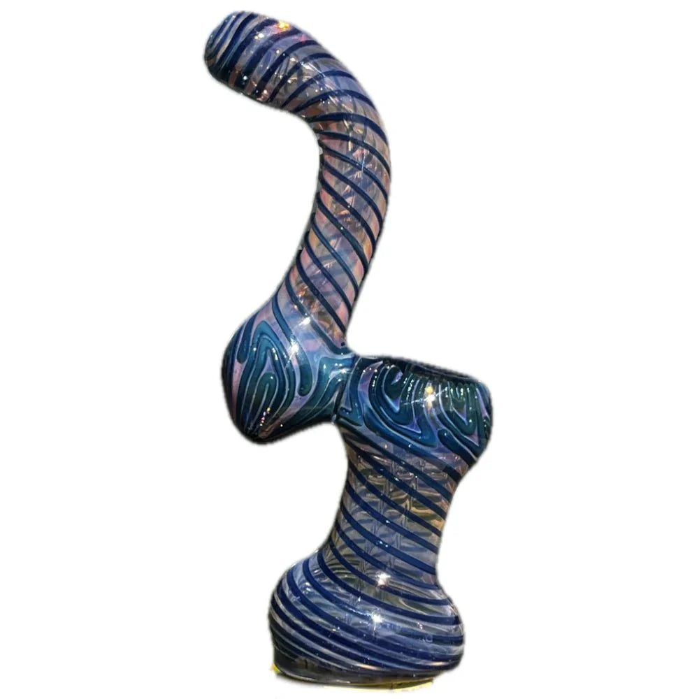 Fat Buddha Glass Bubbler 24K Gold Twisted Bubbler