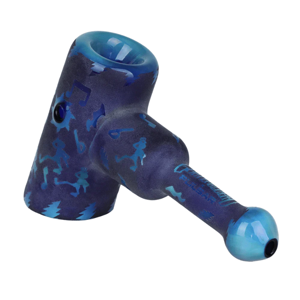 Pulsar Bubbler Grateful Dead Etched Hammer Bubbler