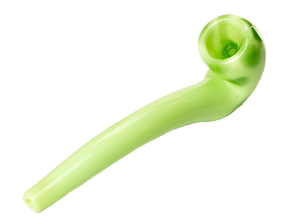 Green Gandalf Pipe Fat Buddha Glass