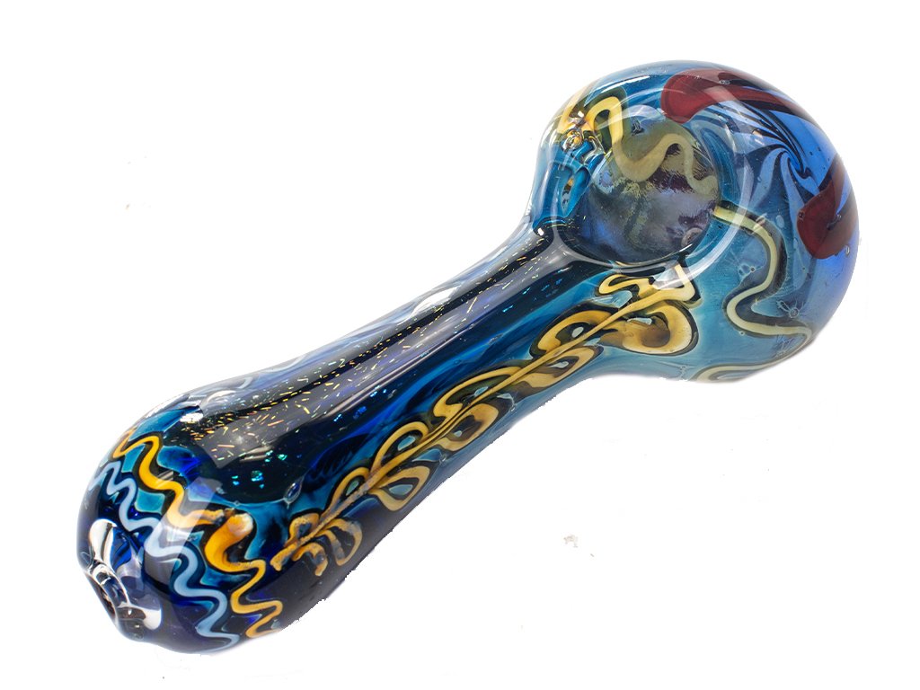 Heavy Dichroic Glass Pipe Fat Buddha Glass