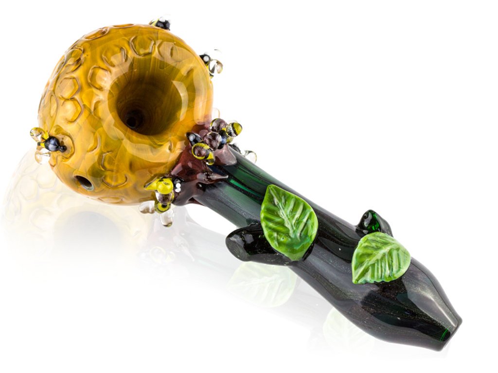Beehive Large Spoon Pipe Fat Buddha Glass